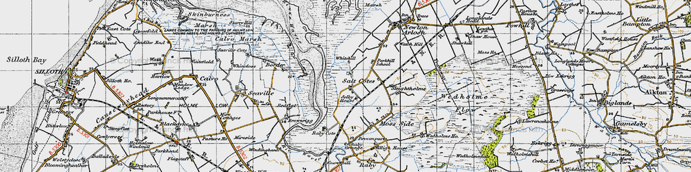 Old map of Salt Coates in 1947