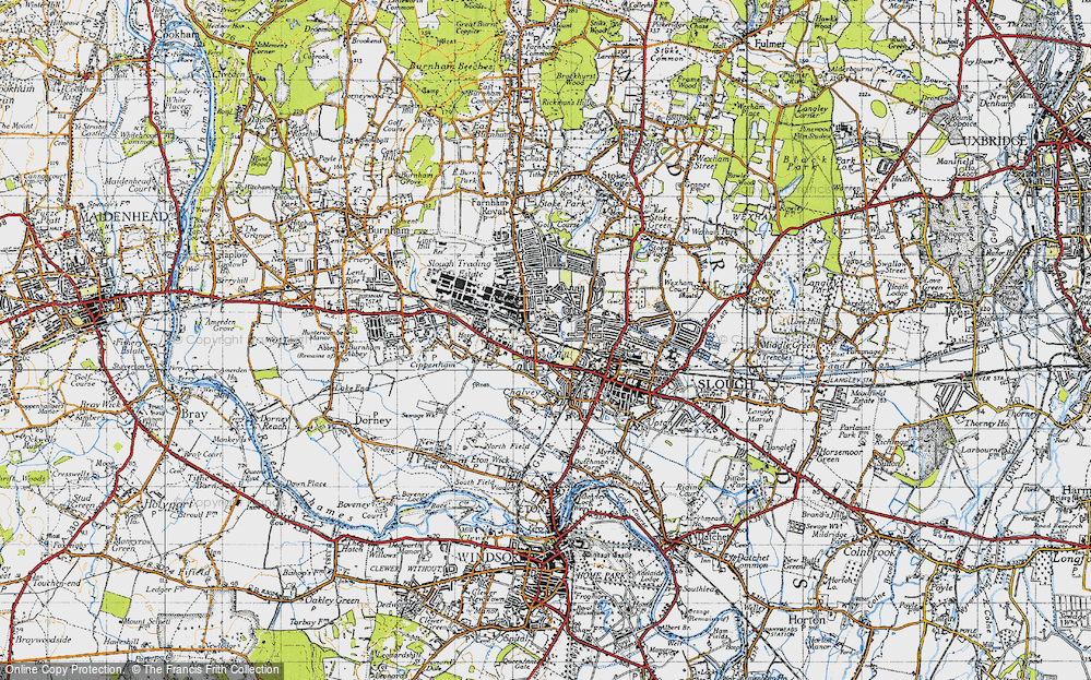 Old Map of Salt Hill, 1945 in 1945