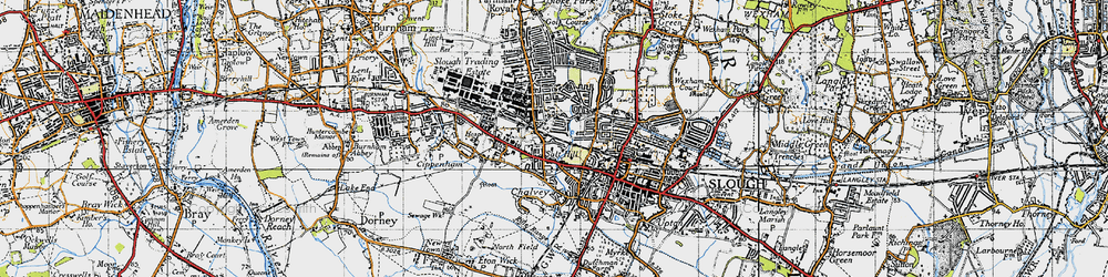 Old map of Salt Hill in 1945