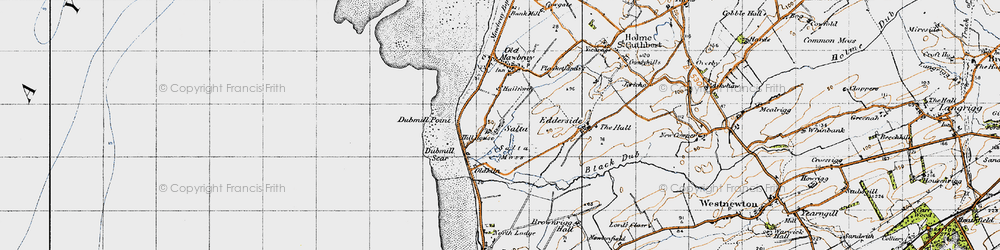 Old map of Salta in 1947