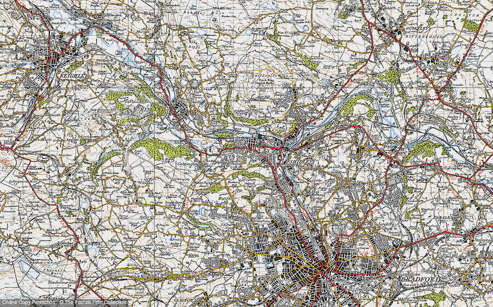 Old Map of Saltaire, 1947 in 1947