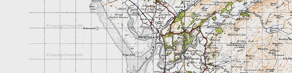 Old map of Saltcoats in 1947