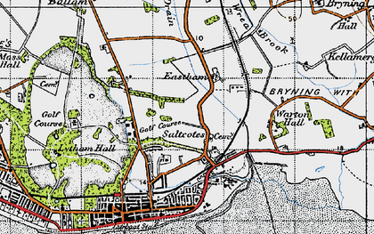 Old map of Saltcotes in 1947