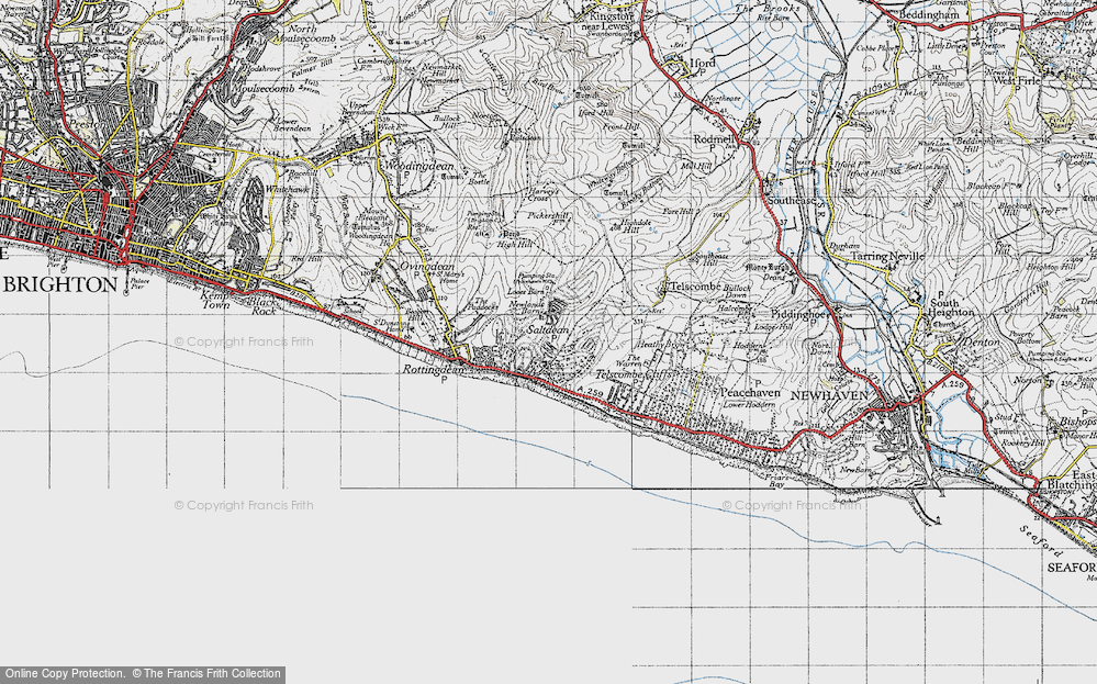 Old Map of Saltdean, 1940 in 1940