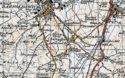 Old map of Salterforth in 1947