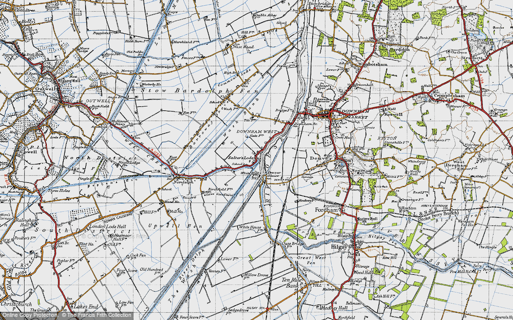 Old Map of Salters Lode, 1946 in 1946
