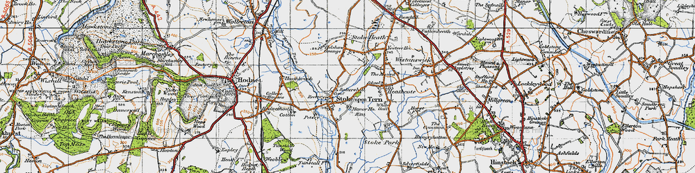 Old map of Saltershill in 1947