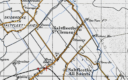 Old map of Saltfleetby St Clement in 1946