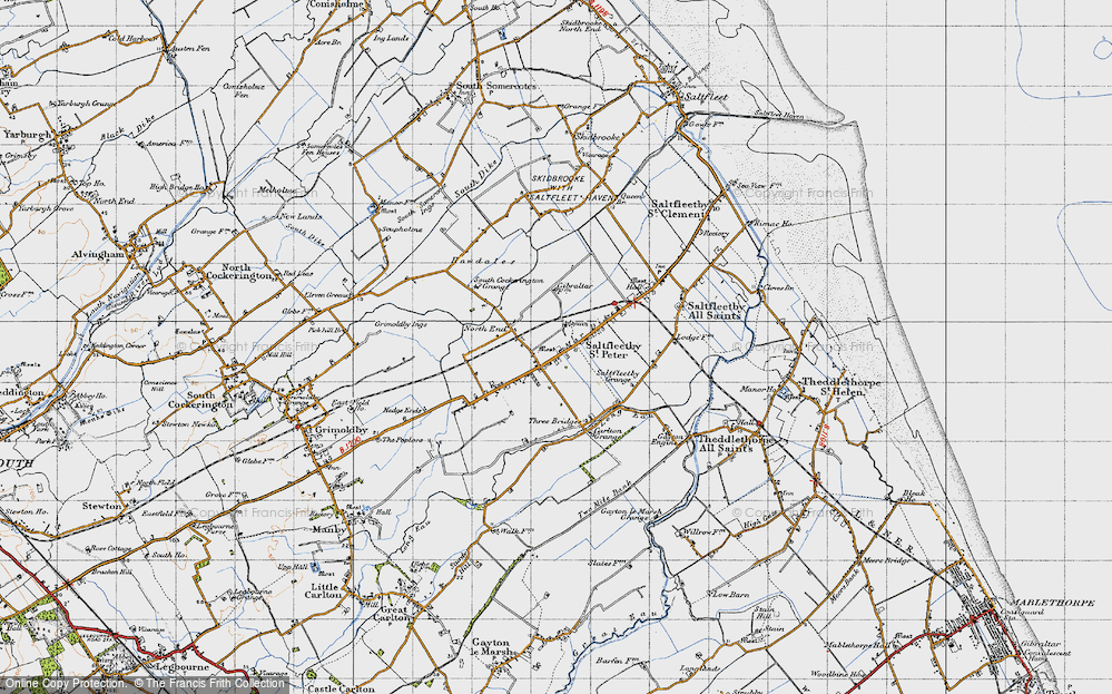 Old Map of Saltfleetby St Peter, 1946 in 1946