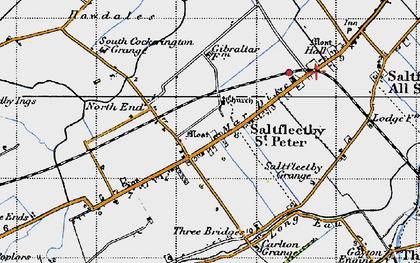Old map of Saltfleetby St Peter in 1946