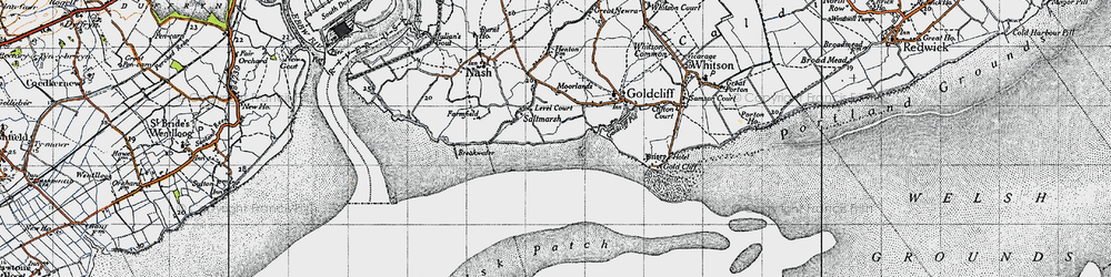 Old map of Saltmarsh in 1946