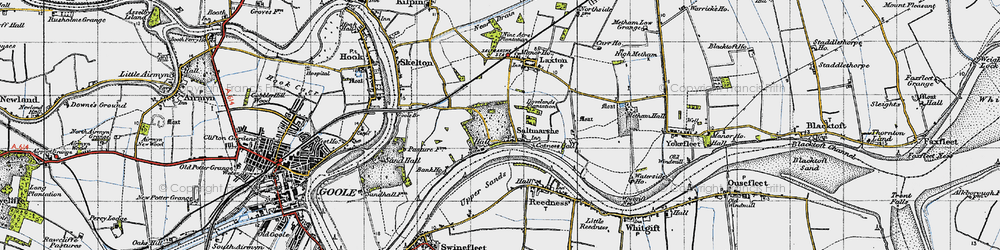 Old map of Saltmarshe in 1947