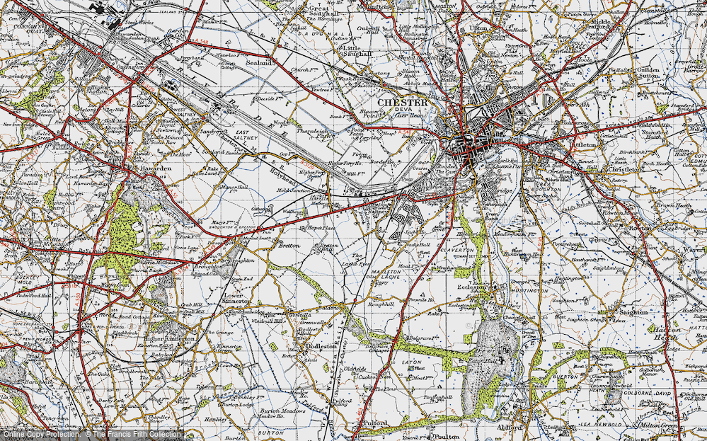 Old Map of Saltney, 1947 in 1947