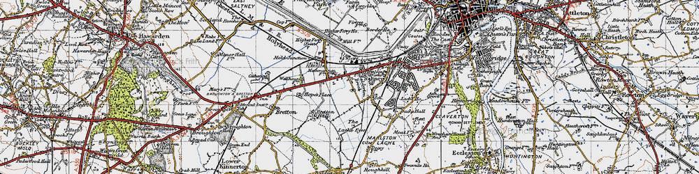 Old map of Saltney in 1947