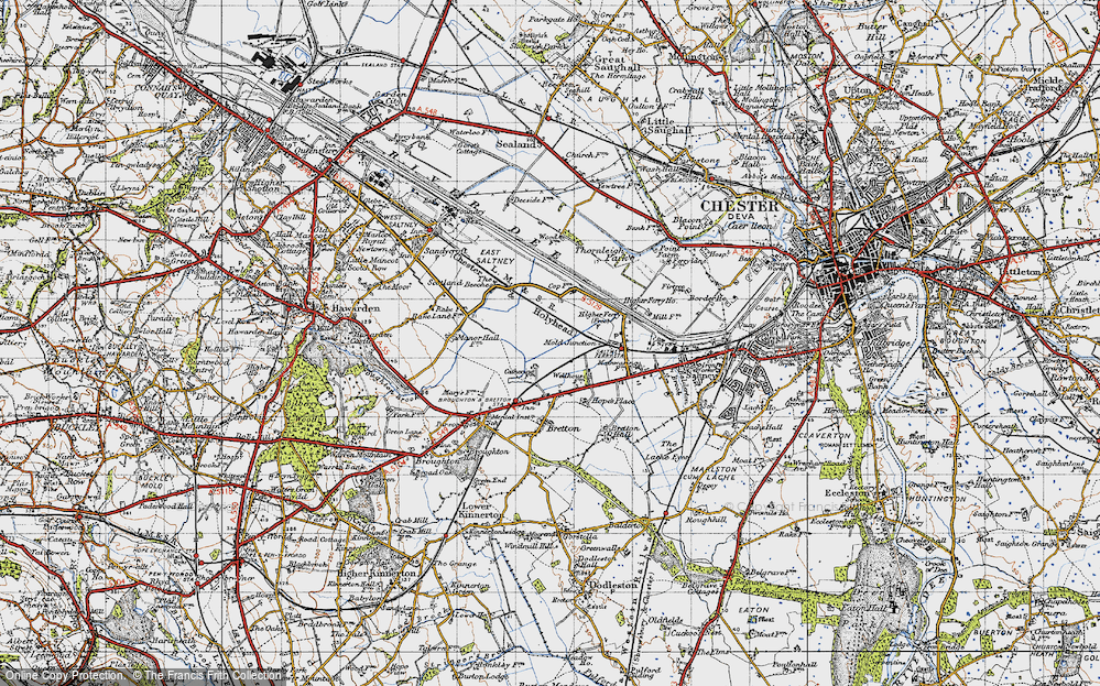 Old Map of Saltney Ferry, 1947 in 1947