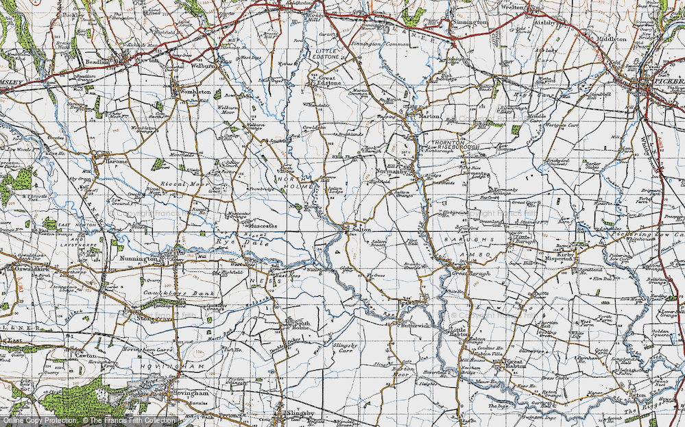 Old Map of Historic Map covering Brecklands in 1947