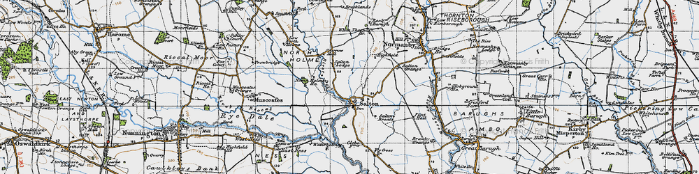 Old map of Brecklands in 1947