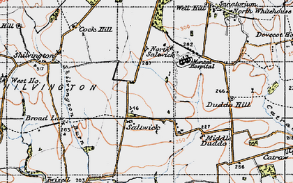 Old map of Broadlaw in 1947