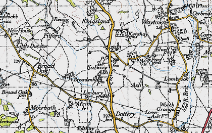 Old map of Salway Ash in 1945
