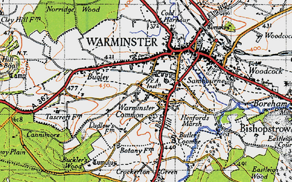 Old map of Sambourne in 1946