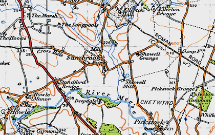 Old map of Sambrook in 1946