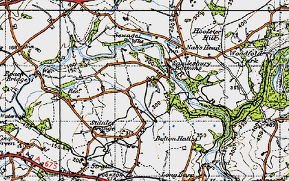 Old map of Samlesbury Bottoms in 1947