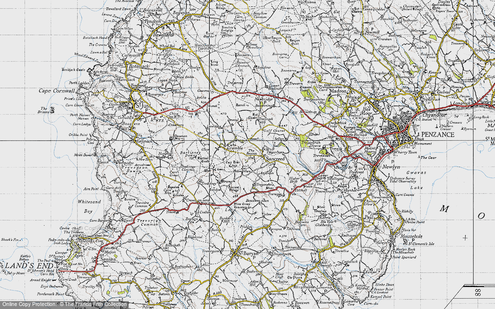 Old Map of Sancreed, 1946 in 1946