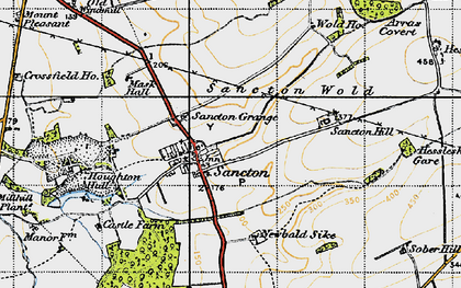 Old map of Sancton in 1947