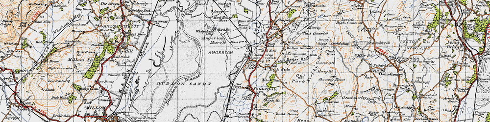 Old map of Angerton Marsh in 1947