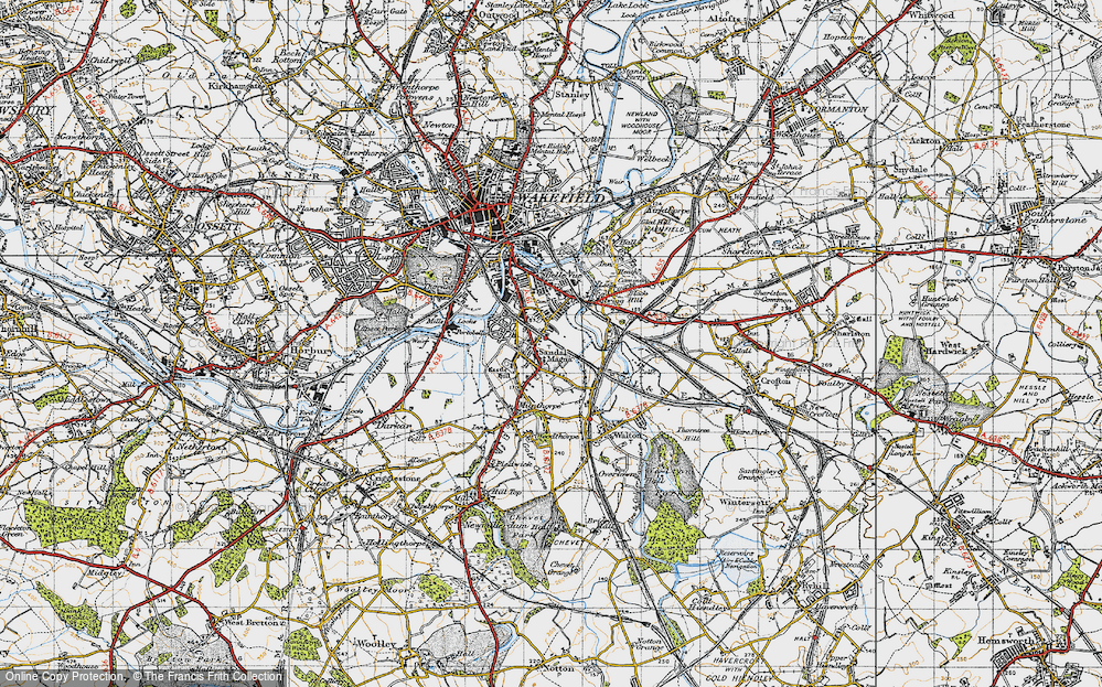 Old Map of Sandal Magna, 1947 in 1947
