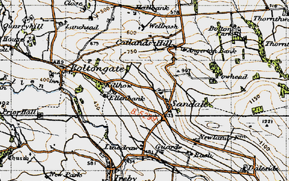 Old map of Sandale in 1947
