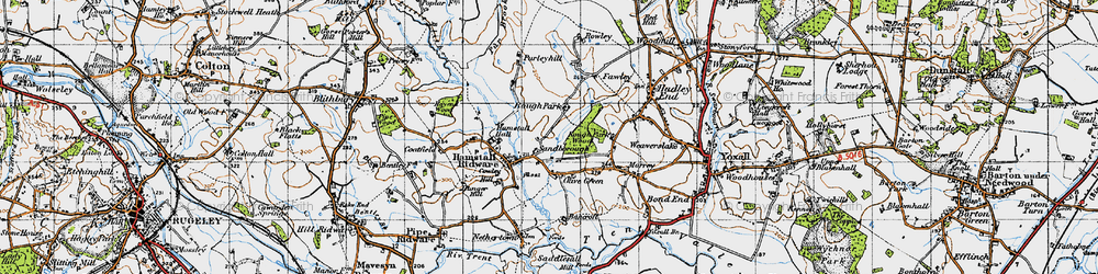 Old map of Sandborough in 1946