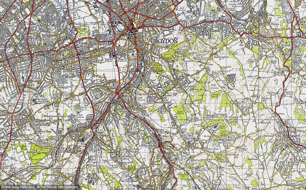 Old Map of Sanderstead, 1946 in 1946