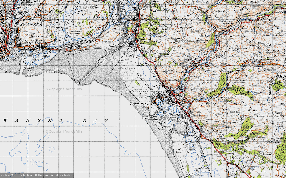 Old Map of Sandfields, 1947 in 1947