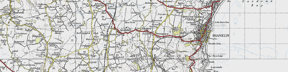 Old map of Sandford in 1945