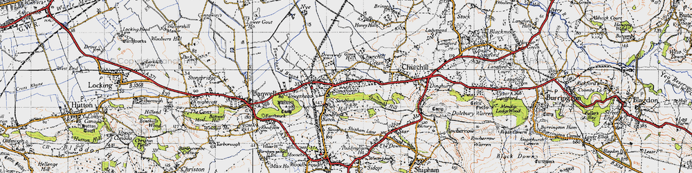 Old map of Sandford in 1946