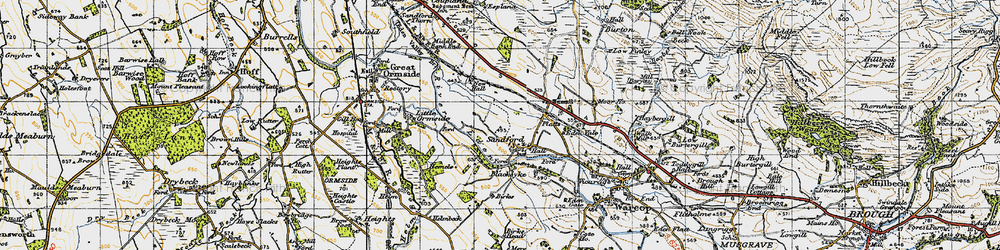 Old map of Sandford in 1947