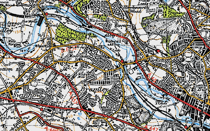 Old map of Sandford in 1947