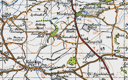 Old map of Sandford Hall in 1947