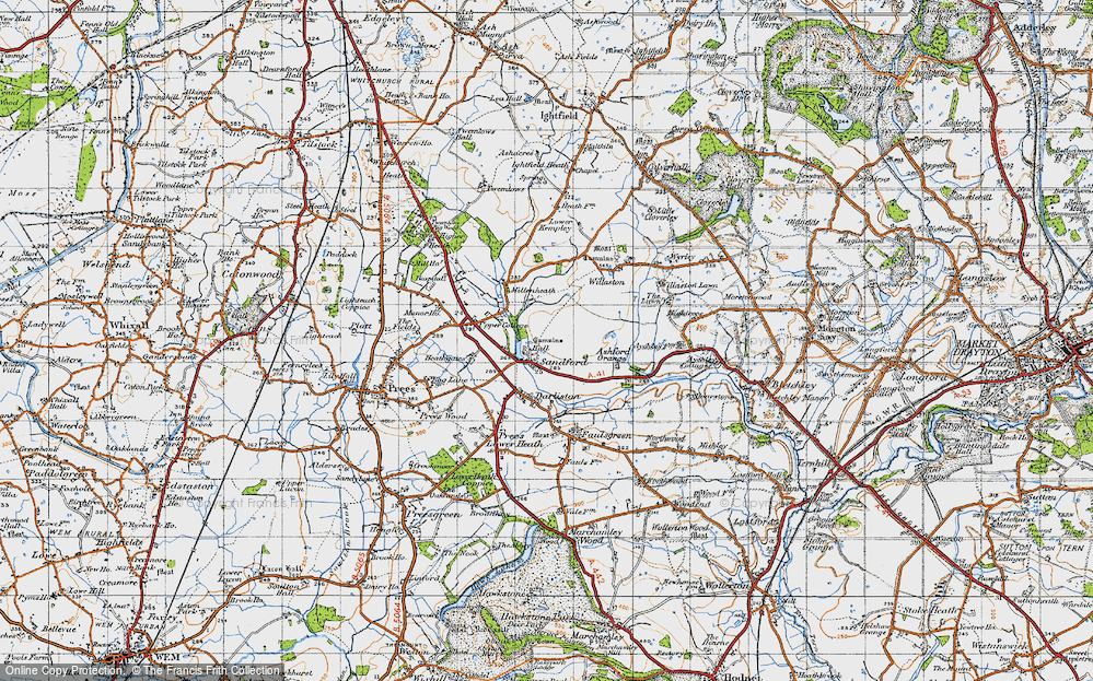 Old Map of Sandford, 1947 in 1947