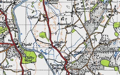 Old map of Sandford in 1947