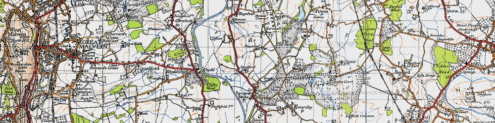 Old map of Sandford in 1947