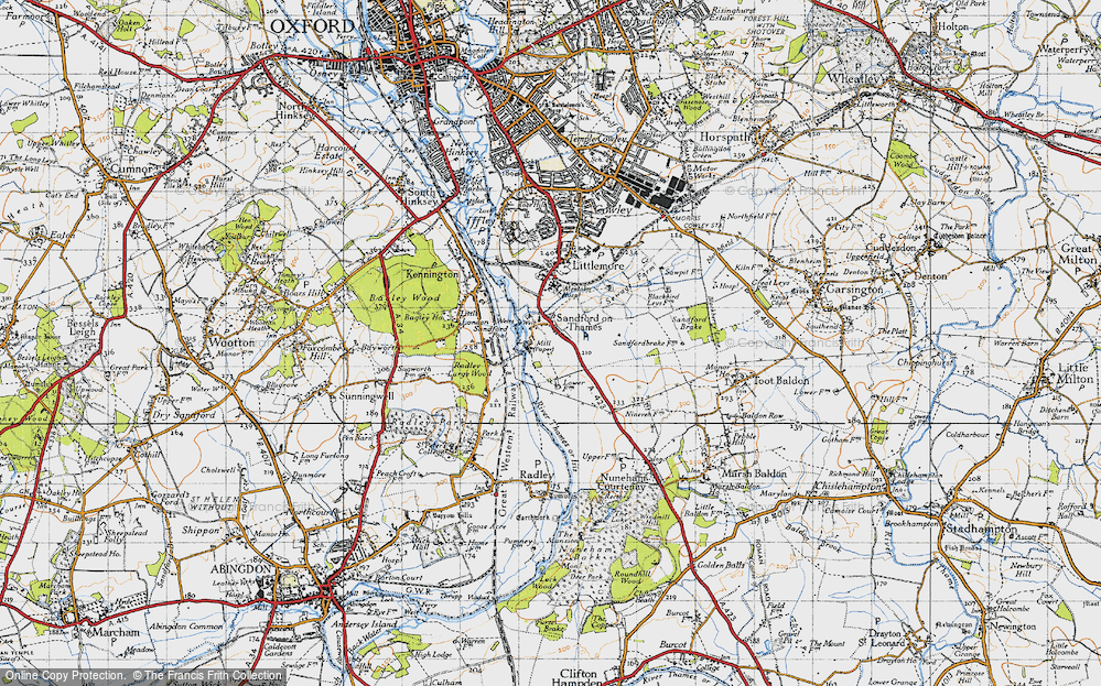 Old Map of Sandford-on-Thames, 1947 in 1947