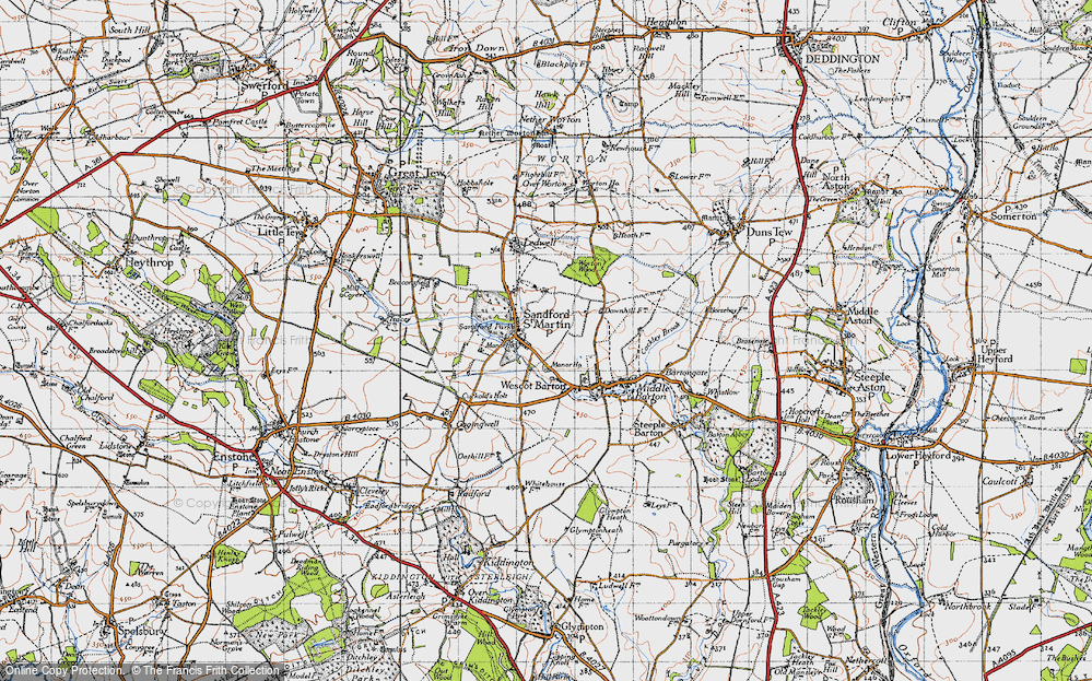 Old Map of Sandford St Martin, 1946 in 1946