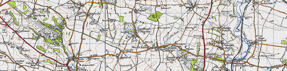 Old map of Worton Wood in 1946
