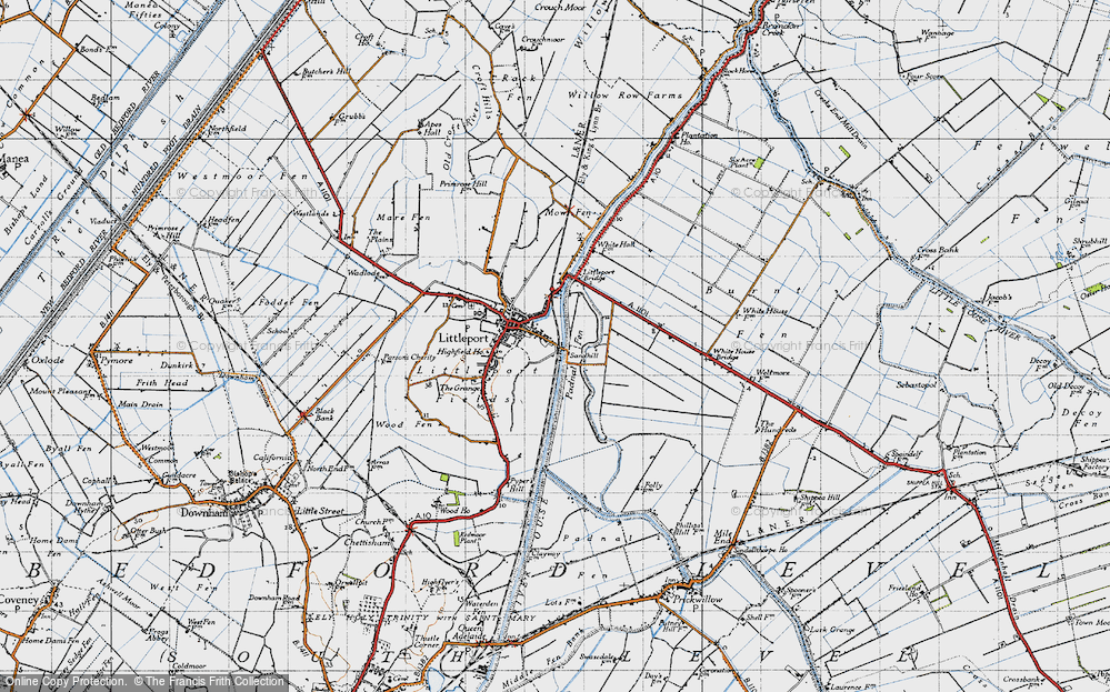 Old Map of Sandhill, 1946 in 1946