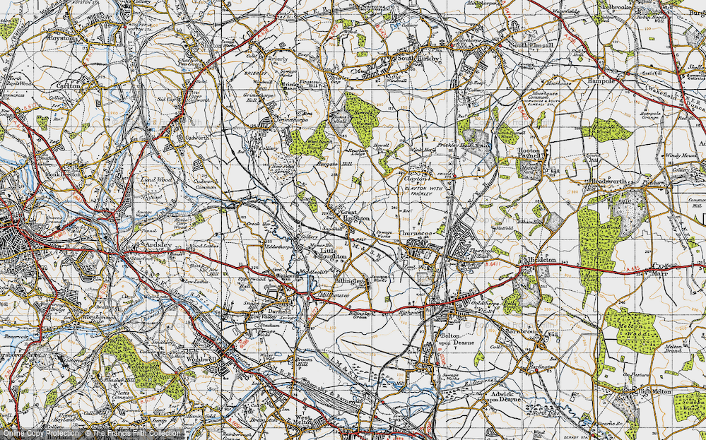 Old Map of Sandhill, 1947 in 1947