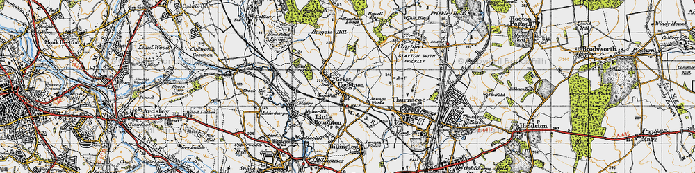 Old map of Sandhill in 1947