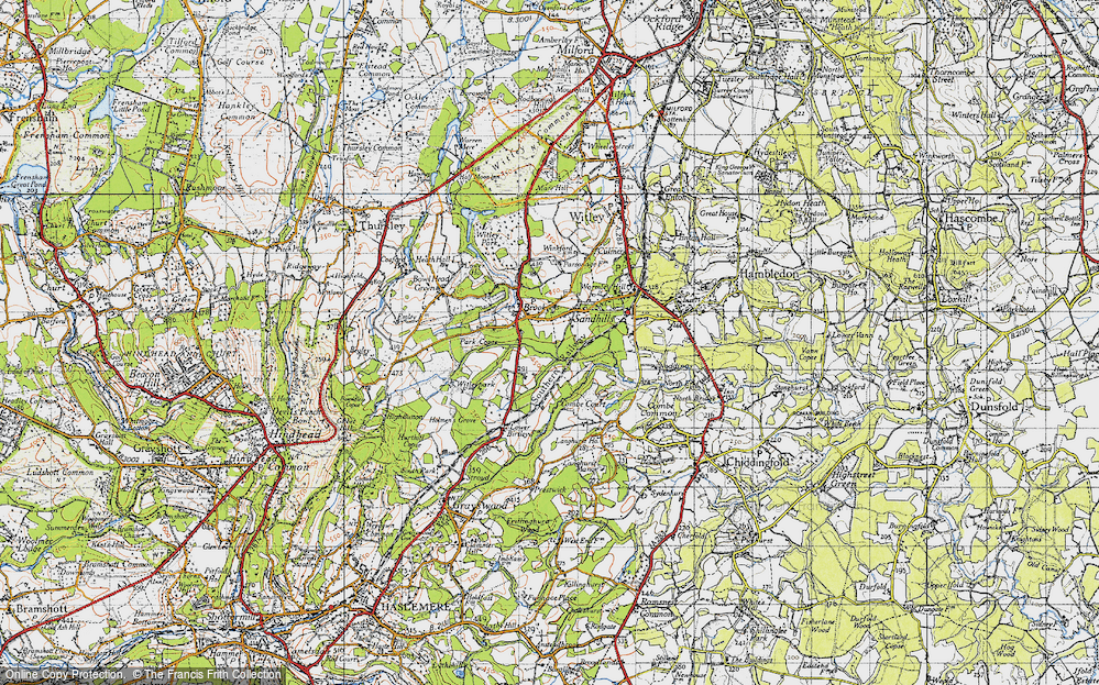 Old Map of Sandhills, 1940 in 1940