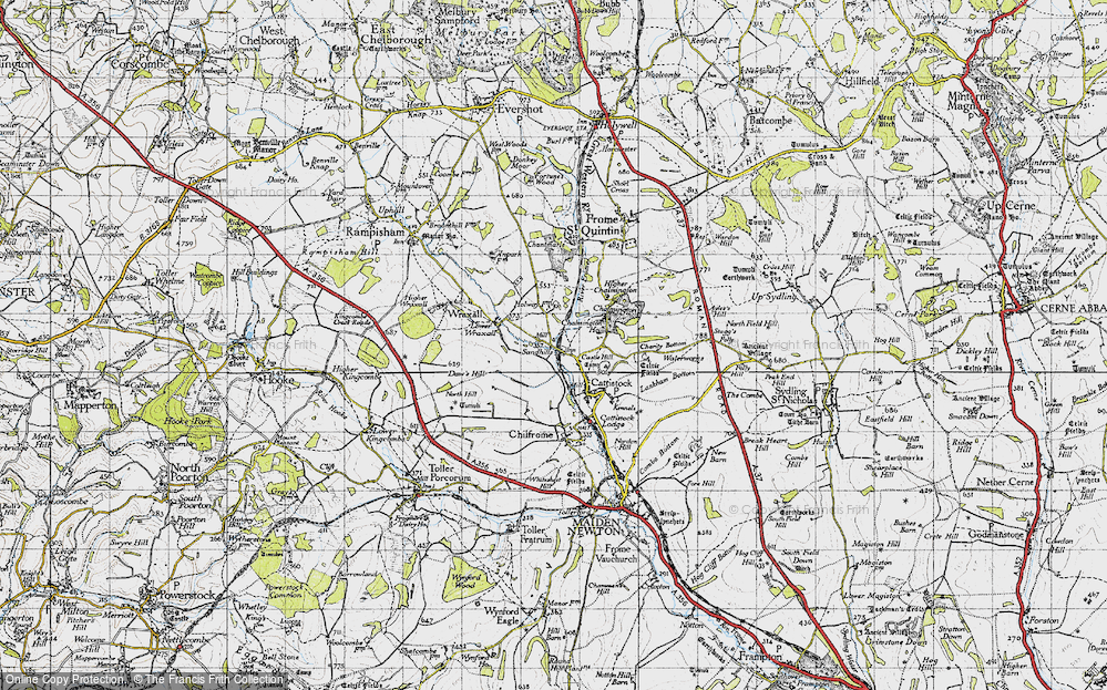 Old Map of Sandhills, 1945 in 1945